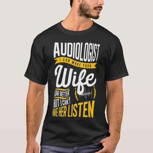 T-shirt Homme audiologiste femme docteur en audiologie Au  (Devant)