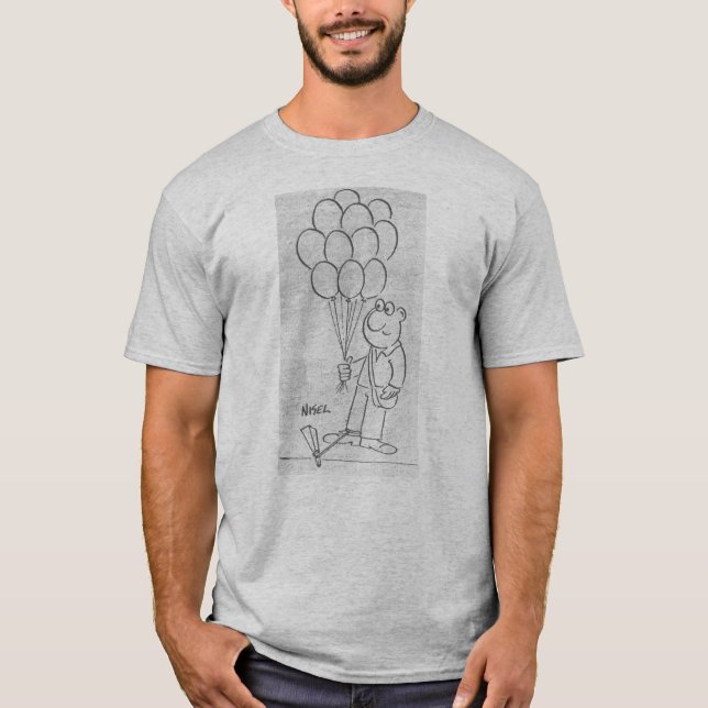 T-shirt Homme avec ballons caricature (Devant)