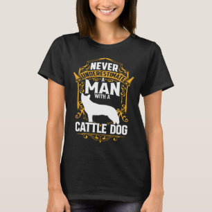 T-shirt Homme avec Blue Heeler Queensland Heeler