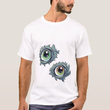 T-shirt homme avec dessin de dessin à l’oeil déchi