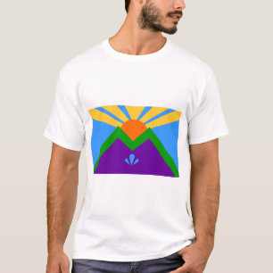 T-shirt Homme avec drapeau de Manitou Springs, Col
