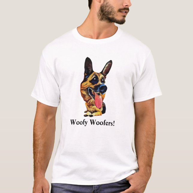 T-shirt homme berger allemand très drôle (Devant)