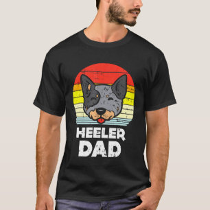 T-shirt Homme Blue Red Heeler Papa Rétro Animal Rouge Béta
