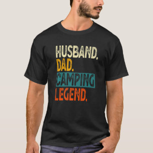 T-shirt Homme Camper Husband Papa Camping Légende Camping 