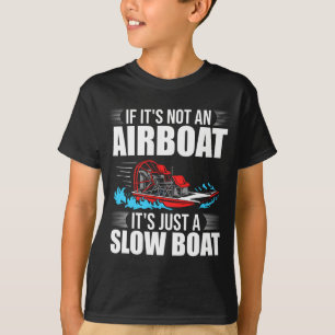 T-shirt Homme cavalier de bateau pilotant un aéroglisseur 