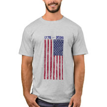 T-shirt homme Celebrate America 250 avec drapeau #