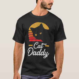 T-shirt Homme Chat Papa Style Vintage Chat Retro Distorsio