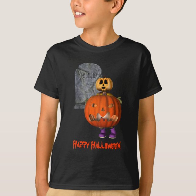 T-shirt Homme citrouille Tombstone Halloween Drôle (Devant)