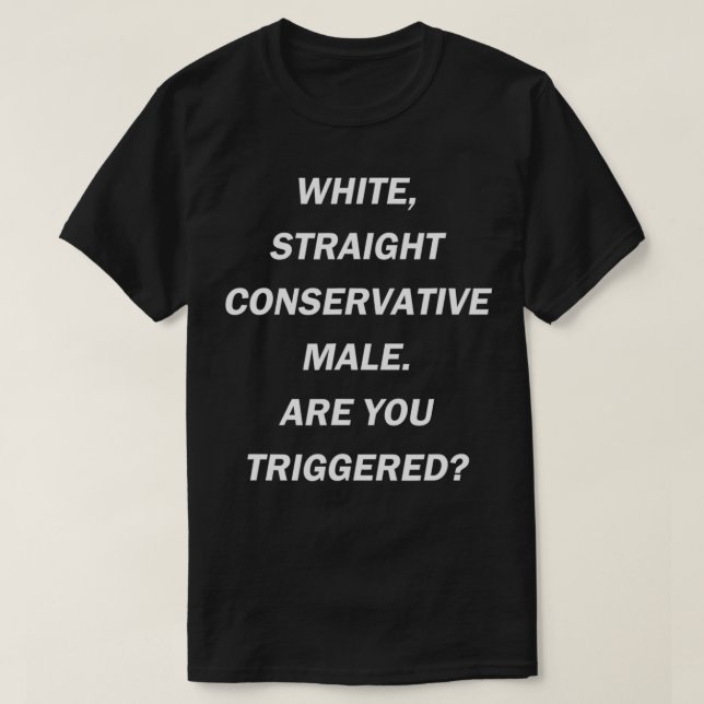 T-shirt Homme conservateur droit blanc (Design devant)