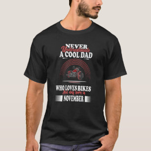 T-shirt Homme Cool Papa Père Anniversaire Novembre Vélo Mo