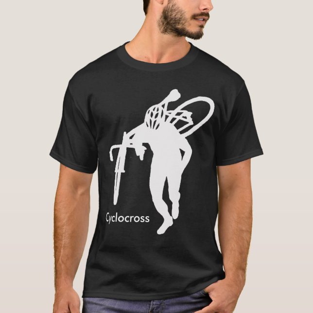 T-shirt Homme croisé (noir) (Devant)