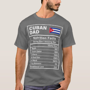 T-shirt Homme Cubain Papa Nutrition Fiches Fête des pères