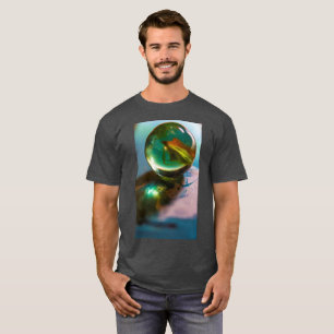 T-Shirt Homme de Base Foncé 'Tourner et Tourner'