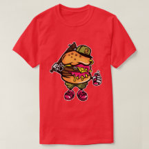T-shirt homme de baseball de hamburger