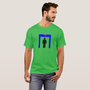 T-shirt homme de bâton d'alarme de sécurité de détecteur