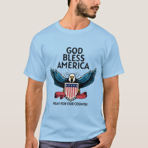 T-shirt homme de Dieu béni l'Amérique