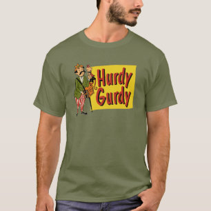 T-shirt Homme de Hurdy Gurdy avec le singe et l'accordéon