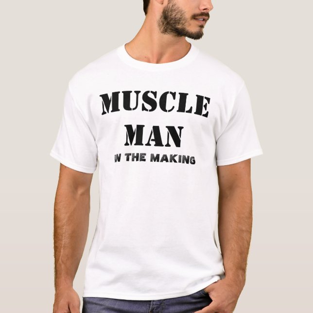 T-SHIRT HOMME DE MUSCLE DANS LA FABRICATION (Devant)