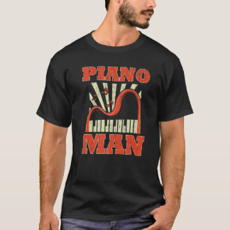 T-shirt Homme de piano masculin Instrument de musique Musi