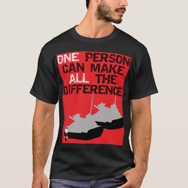 T-shirt Homme de réservoir de Tiananmen (noir) (Devant)