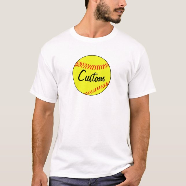 T-shirt homme de softball sur mesure (Devant)