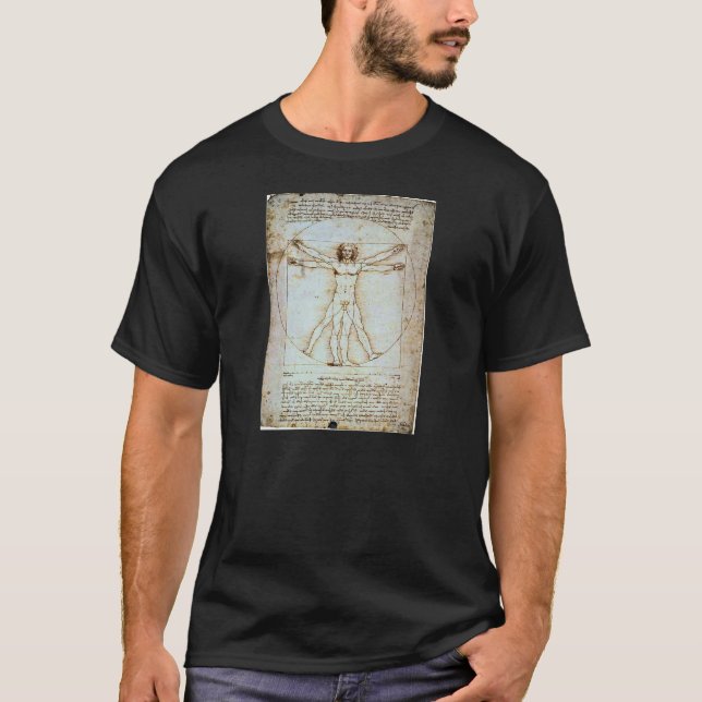 T-shirt Homme de Vitruvian de Leonardo da Vinci (Devant)