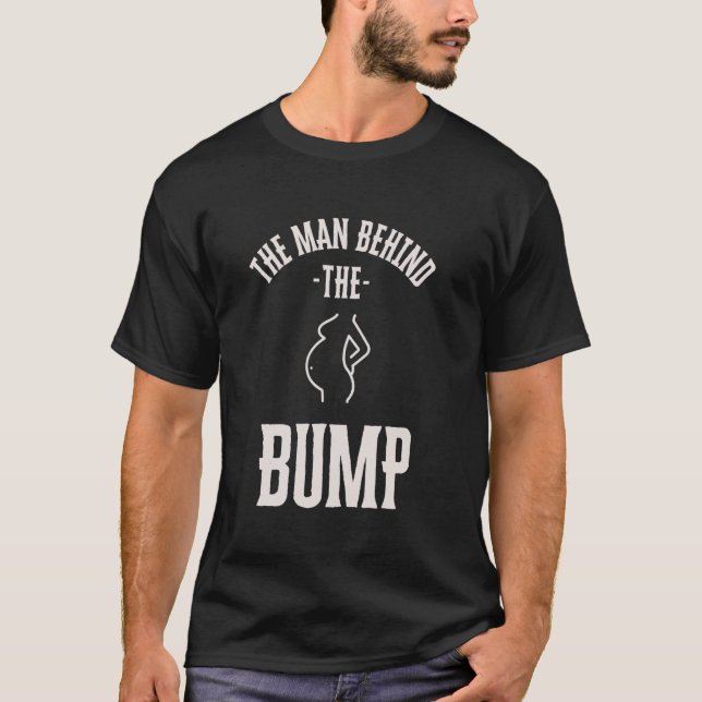 T-shirt Homme derrière le Baby shower drôle de bosse thème (Devant)
