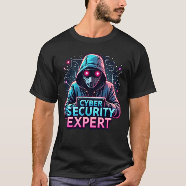 T-shirt homme d'expert en cybersécurité (Devant)