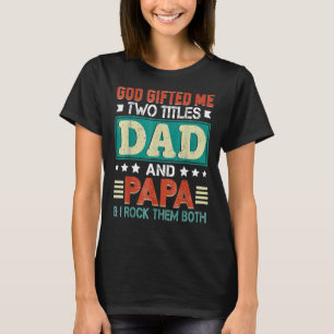 T-shirt Homme Dieu Ed Me Deux Titres Papa Papa Papa Papa F