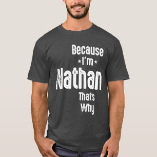 T-shirt Homme Drôle Nom personnalisé Nathan
