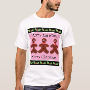 T-shirt Homme en pain d'épice de Noël mignon personnalisé