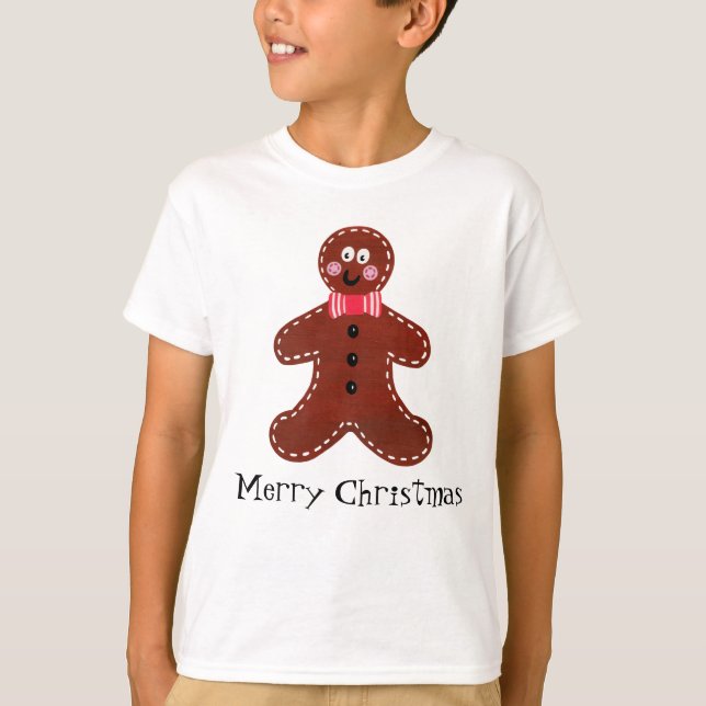 T-shirt Homme en pain d'épice de Noël personnalisé (Devant)