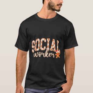 T-shirt Homme en pain d'épices travailleur social féminin