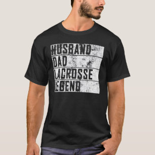 T-shirt Homme Fête des pères Époux Papa Lacrosse Légende L