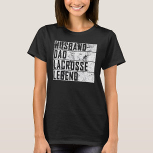 T-shirt Homme Fête des pères Époux Papa Lacrosse Légende L