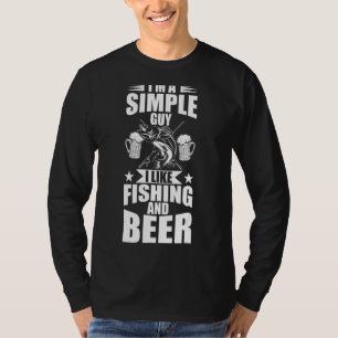 T-shirt Homme Fisher Fisherman Je suis un type simple J'ai