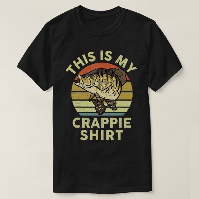 T-shirt Homme Fishing-Shirt This is My Crappie Shirt Bass  (Design devant)