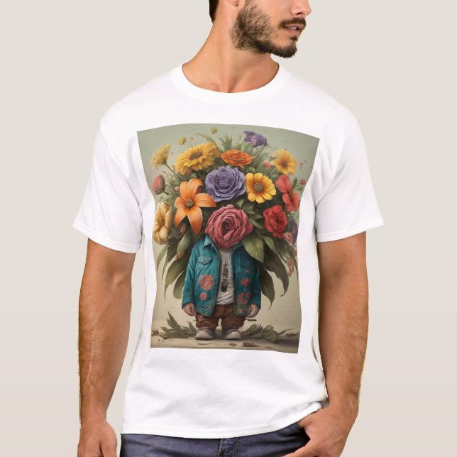 T-shirt homme fleurs (Devant)