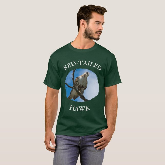 T-shirt homme foncé de base Faucon à la chasse (Devant entier)