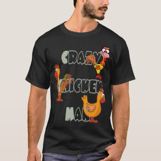 T-shirt Homme fou de poulet