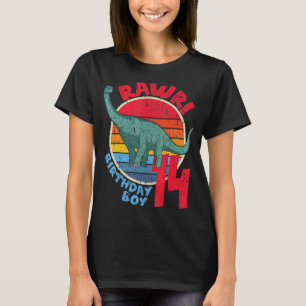 T-shirt Homme garçon 14e anniversaire I Rawr! Brachiosauru