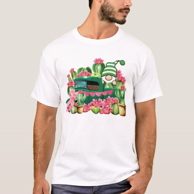 T-shirt Homme Gnomes Cactus Camion Homme (Devant)