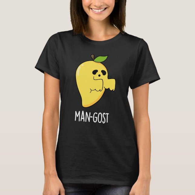 T-shirt Homme-gost Drôle Halloween Mango Ghost Pun Dark BG (Devant)
