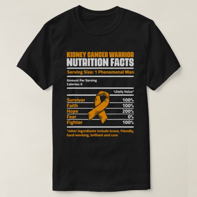 T-shirt Homme Guerrier du cancer du rein Hommes Soutien à  (Design devant)