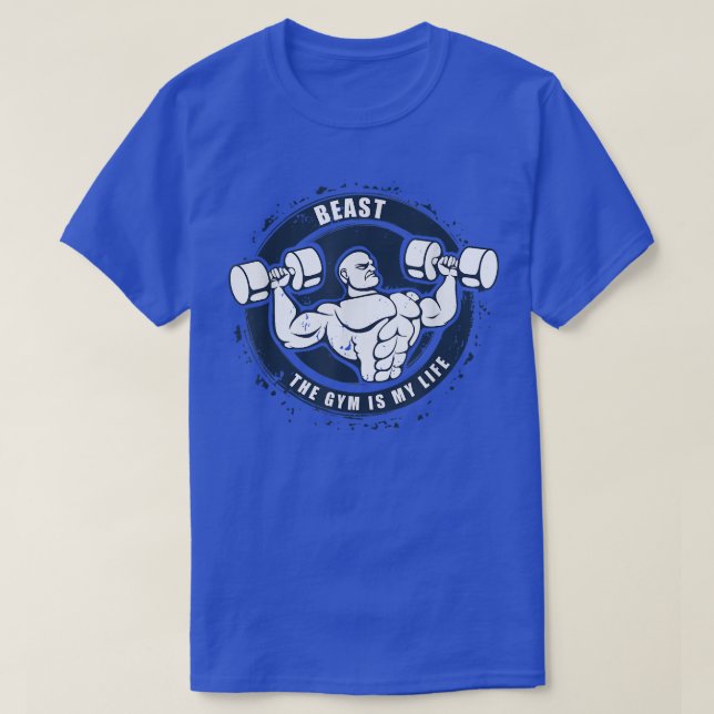 T-shirt Homme Gym Beast  Motivation de sport Cool s  (Design devant)