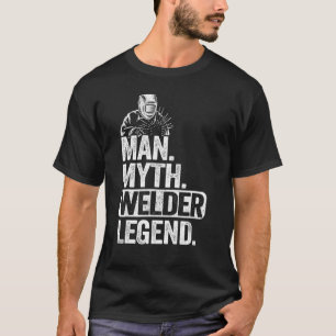 T-shirt Homme Homme Mythe Welder Légende Métal Travailleur