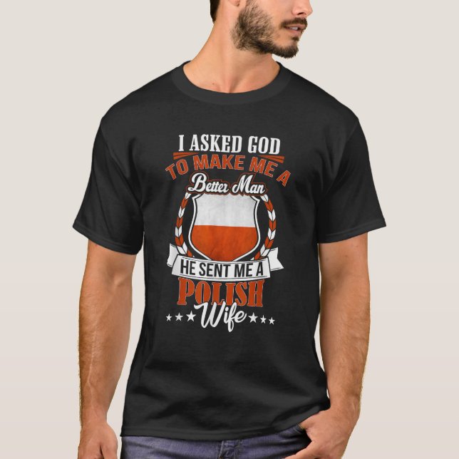 T-shirt Homme I Love my polonais femme Anniversaire T Shir (Devant)