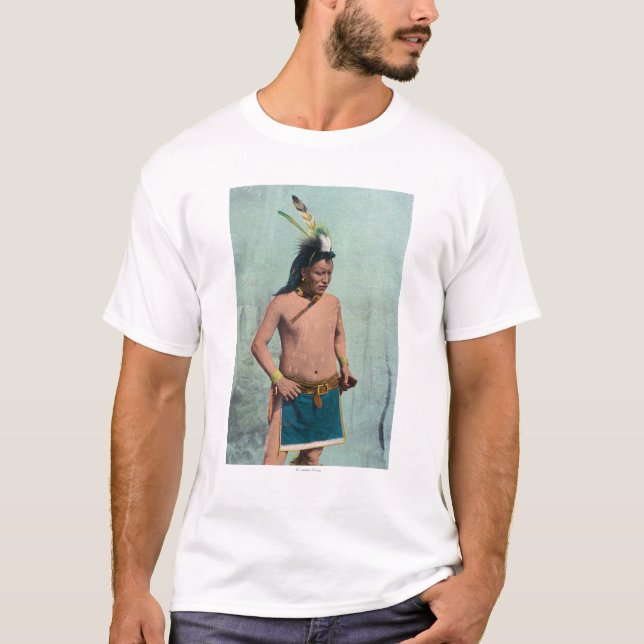 T-shirt Homme indigène appelé Lone Elk (Devant)
