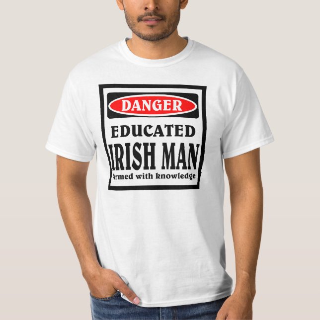 T-shirt Homme Irlandais Éduqué (Devant)