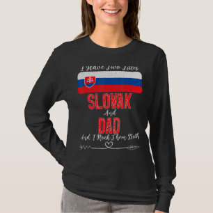 T-shirt Homme J'Ai Deux Titres Slovaque Et Papa Slovaque